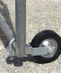 Gate Helper Wheel for Swing Gates 1-3/8 to 1-7/8 Inch Frames attached to gate, galvanized steel frame, preventing drag