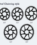 Direct Mount Oval Chainring For Sram GXP Interface Crankset 3mm Offset Aluminum 7075 Lightweight 30 32 34 36 38T