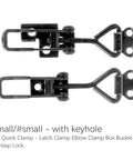 Black Toggle Latch Catch Clamp For Cabinets And Sliding Doors, Adjustable Lever Lock Hasp, 2 Or 4 Pack, Easy Install, Heavy Duty zinc-plated iron clamp with screws