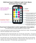 Remote control for Dual Port Fiber Optic Light Kit For Cars And Homes with RGBW Sound Activated Heads.
