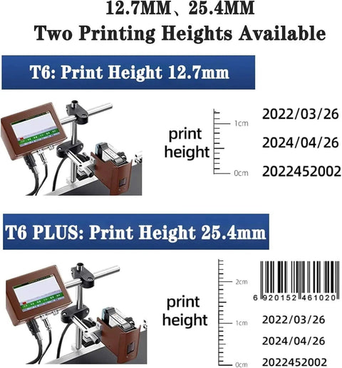 Rock Solid Automatic Inkjet Printer For Industrial Coding And Marking On Cartons Plastics And Metals Plug And Play Assembly Line Setup with dual printing heights.