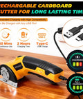 Heavy Duty Cordless Electric Scissors With 3000mAh Battery For Cutting Cardboard Boxes And Packing Tape Fast USB C Rechargeable Power Tool charging with USB-C cable