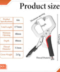4 Pack 6 Inch C Clamp Locking Pliers Vise Grip Clamps Heavy Duty Welding Clamp With Swivel Pads, product specifications shown