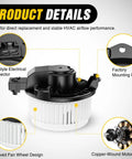 Heavy Duty Cabin Blower Motor For Toyota Rav4 2006 To 2018 And Corolla 2009 To 2013 Manual Climate Control with OE-Style Connector.