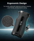 Ergonomic Mini Side Handle For Camera Cages With One Quarter Twenty Screws Grip Detail