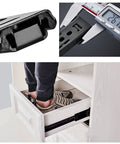 Heavy Duty Steel Drawer Slides With Smooth Ball Bearing Rails For Kitchen Cabinets Desks And Tables Easy Push Pull Mechanism Durable Furniture Hardware Boost Your Storage Game Up To 50kg And Withstands 100000 Cycles Rust Resistant black steel drawer slide measuring 260 mm in a cabinet