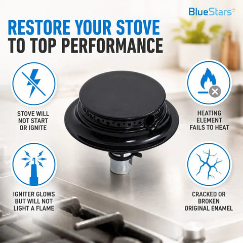 Gas Range Sealed Burner Head And Igniter Assembly Replacement Kit For Magic Chef And Maytag Ranges, easy install on countertop
