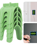 Top Tier 5-Piece Drywall Marking Tool Set For Electricians And DIY Pros to mark electrical outlet positions with durable green ABS plastic tools.