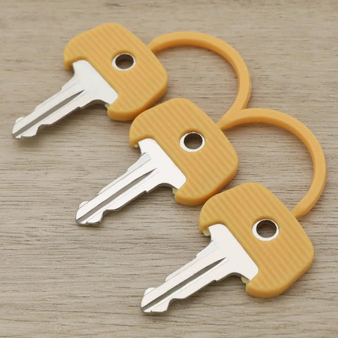 701 Ignition Key Set For Jungheinrich Forklifts And Pallet Trucks 6 Pack Replacement Keys 701 28520480 Compatible With Heavy Equipment Easy Fit Beefy Metal Build For Quick Access On The Jobsite In Busy Warehouses, three metal keys with plastic heads