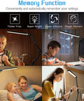 LED Desk Lamp With Clamp And Round Base Go To Swing Arm Eye Caring Table Light Three Color Modes USB Powered 14W display