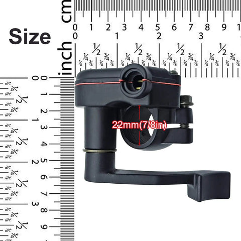 Thumb Throttle Cable For 50cc To 250cc Atv Quad Go Kart And Pit Bike Seven Eighths Inch 22mm Handlebar, size shown