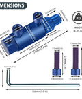 Pipe Extractor Tool Set For Removing Broken Pipes And Nipples Fits Half Inch To One Inch Pipe Capacity Includes Bolt Remover