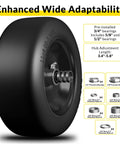 Flat Free 11x4.00-5 Front Lawn Mower Tire And Wheel Set With Solid Polyurethane Core For Zero Turn Mowers, 350 Lb Load