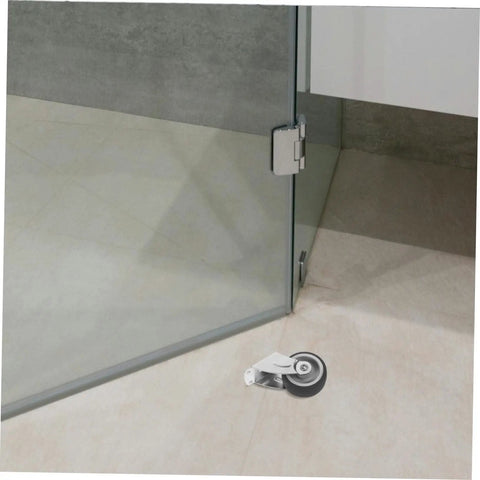 Sagging Sliding Door Guide Roller Wheel For Barn Doors Durable Bottom Support on floor near glass door