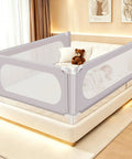 Height Adjustable Toddler Bed Rail With Thick Reinforced Guard One Hand Swing Down Safety Bed Rail For King Size Bed 74.8 Inch