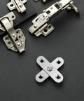 Stainless Steel Hidden Bookcase Door Hinges, 6 Pack, 360 Degree Rotating Supports shown on black surface