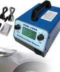 Blue Car Dent Puller Kit for Paintless Dent Repair and Auto Body Dents, Induction Heater Tool beside car panel