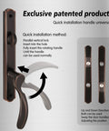 Top Tier Hinged Patio Door System With Slick Lever Handle Mortise Lock For Screen Storm Door Quick Fix Oil Rubbed Bronze installation guide