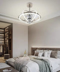 Ceiling Fan Light with Wireless Control 3 Blades Modern Ceiling Mount for in a contemporary bedroom design.