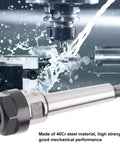 Top Notch MTA2 ER20 Collet Chuck Holder With Morse Taper Shank For CNC Lathe, Made From Premium 40Cr Steel, shown in machining process.