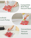 Reusable Vacuum Sealer Bags 45 Pcs Set S M L For Food Storage BPA Free Microwave Safe Sous Vide Ready with handheld sealer
