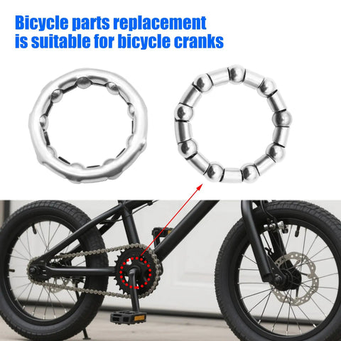 Four Pack Bicycle Crank Bearing Retainer Set With 8mm Ball Bearings Five Sixteenth Inch And Nine Balls Each Replacement For Bottom Bracket on bike