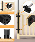 Heavy Duty Patio Umbrella Holder For Deck Railings Stainless Steel Windproof Base detail, attached to wooden deck railing.