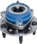 Pair Front Wheel Bearing And Hub Assembly Fits 1997 2005 Chevy Malibu Classic 1999 2005 Pontiac Grand Am And 1997 2004 Oldsmobile Alero With ABS Five Lug Easy Bolt On Replacement Kit, front view