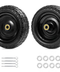 13 Inch Go-To Wheel And Tire Replacement Set For Hand Trucks Garden Carts Wheelbarrows And Dollies Solid Flat Free 4.00-6 Tires