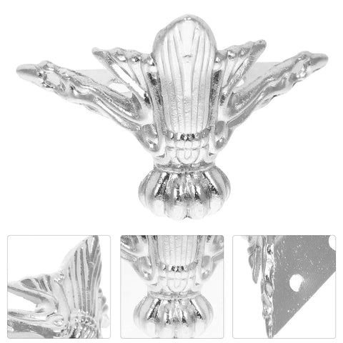 20 Piece Silver Zinc Alloy Decorative Furniture Leg Set For Jewelry Boxes And Wooden Cases With Screws Retro Style