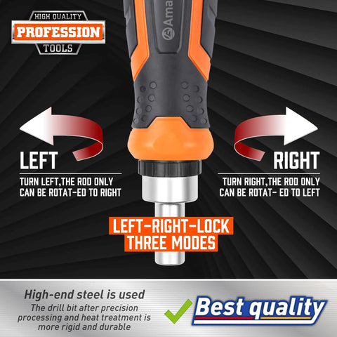 22 In 1 Ratchet Screwdriver Set With Precision Slotted Philips Pozi And Torx Bits, Ergonomic Handle Display