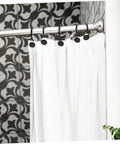 Heavy Duty Metal Shower Curtain Hooks Set 12 Pack Rust Resistant Glide Rings For Standard Curtains No Fuss Install Durable