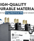 Close-up of Three Pole 120V Coil Definite Purpose Contactor For HVAC With 30 Amp Rating, highlighting durable material.