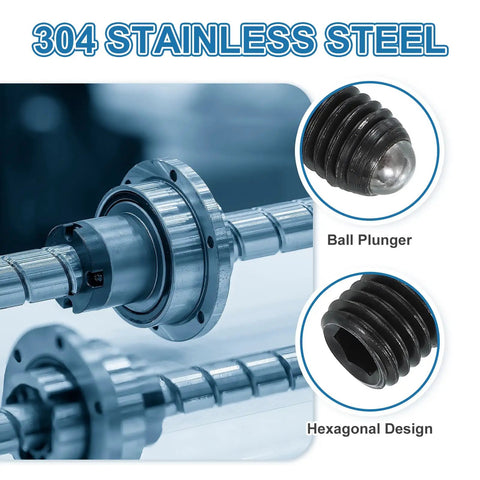 M4x6mm Ball Point Set Screws 10 Pcs Carbon Steel Hex Socket Spring Plungers Grub Screw with hexagonal design