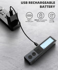 Pocket Size Laser Distance Meter With Alloy Housing, Rechargeable, backlit display USB charging with Type-C port