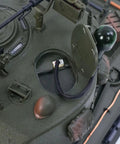 Top view of One Sixteenth Scale RC Sherman M4A3 E8 Fury Edition Tank showing open hatch and intricate turret details.