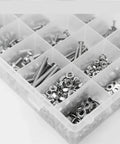 Over 1100 Pieces 304 Stainless Steel Button Head Socket Cap Screws, Nuts, Washers Kit M2 M3 M4 for DIY Projects and Repairs, Heavy Duty Hardware Set Built to Last for Automotive and Home Improvement Use in storage box