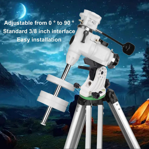 Latitude Adjustable Telescope Mount Wedge for Popular Brands Aluminum Alloy Equatorial Base with 90 Degree Knob outdoors