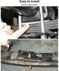 2 Inch Leaf Spring Shim Kit With 8 Degree Wedge For Pinion Angle Or Caster, Zinc Plated Suspension Shims, installed on vehicle.