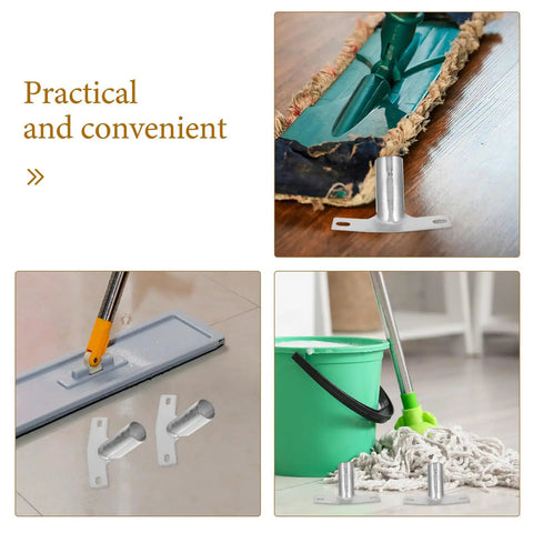 Universal Iron Broom Handle Adapter Kit 8pcs Quick Fit Connector For Floor Scrub And Sweeper Pole Replacement Versatile Heavy Duty Push Broom Head Mount Easy Install Reliable Durable Home Cleaning Essential