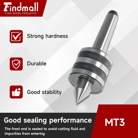 MT3 60 Degree Live Center For CNC Lathes And Manual Lathes High Speed Lathes Medium Duty Tailstock Center, steel with sealed front