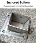 Heavy Duty Post Anchor Brackets Kit For Concrete And Wood Deck Ground Rustproof 304 Stainless Steel Base Plate, top view
