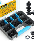All-In-One Metric Flange Bolt Kit with 360 pieces M6 bolts and serrated nuts plus washers, alloy steel, in a storage case