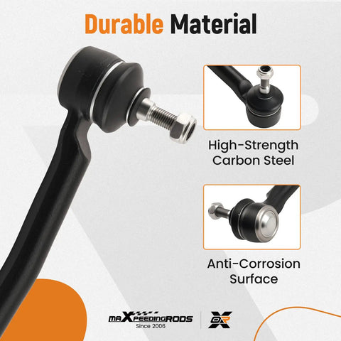 Front Outer Tie Rod Ends Pair For Nissan Sentra 2013 2019 And Compatible Models Leaf 2018 2019 NV200 2013 2019 City Express 2015 2018 Driver And Passenger Side, carbon steel