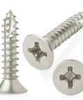 Top Shelf Tough As Nails Door Hinge Screws Satin Nickel Finish showing solid alloy steel screws, 9 x 1 inch for durable use.