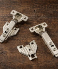 40 Pack Full Overlay Cabinet Door Hinges With Soft Close Damper, 105 Degree Adjustable Concealed Hinges on wooden surface