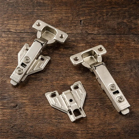 50 Pack Full Overlay Face Frame Cabinet Door Hinges With Soft Close Dampers, 105 Degree Adjustable Concealed Kitchen Hinges
