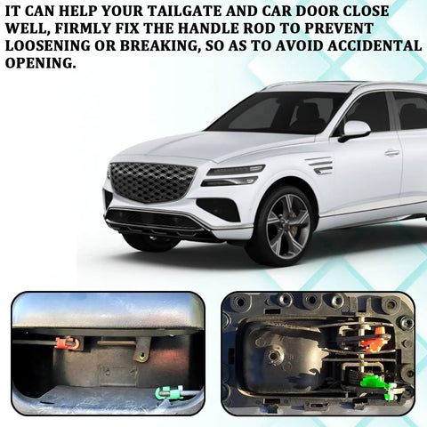 80 Piece Car Door Lock Rod Clips Kit For GM Chevy GMC Trucks And Pickups Left And Right Door Handle Rod End Clips Retainers Durable Nylon Construction Wear Resistant Corrosion Proof Easy Install installed on car door handle rods