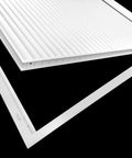 Aluminum Return Air Grille 24 By 24 Inches For 1 Inch Filters With Easy Airflow And Linear Bar Design detached frame view