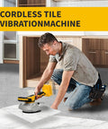 Man using Cordless Tile Vibration Leveling Tool With 8 Speed Digital Display, Go To DeWalt 20V Battery Compatible on floor tile